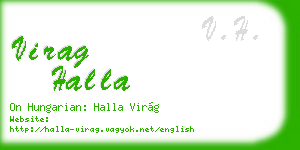 virag halla business card